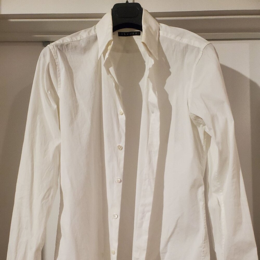 Theory Sylvain White Shirt Sz. Small